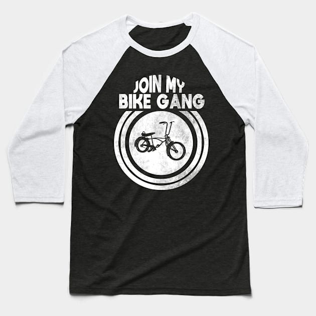 Join My Bike Gang Baseball T-Shirt by HappyGiftArt